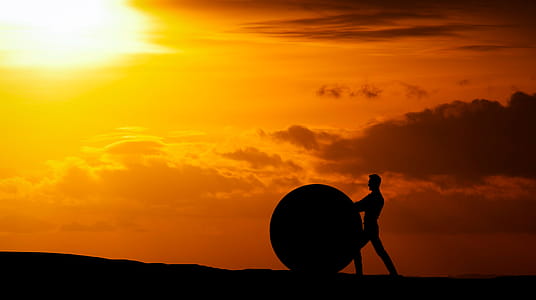 Illustration of man with a sisyphean task. thumbnail