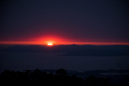 top angle photography of golden hour thumbnail