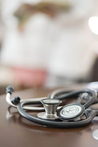 macro shot photography of black and silver stethoscope thumbnail