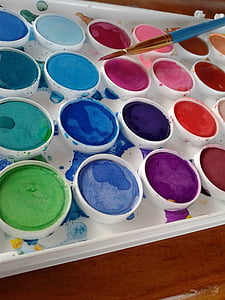 water color set near brush thumbnail