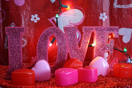 pink love freestanding letters on floor thumbnail