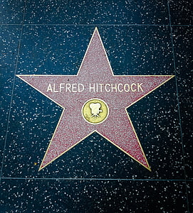 close-up photography of Alfred Hitchcook walk of fame thumbnail