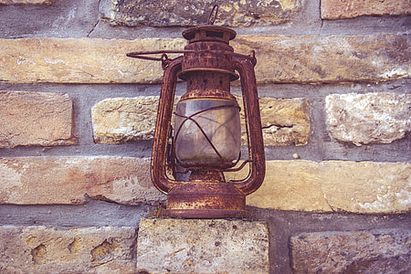 brown steel kerosene lantenr thumbnail