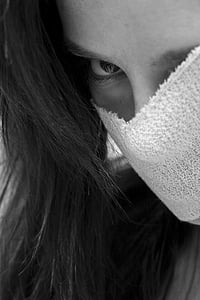 woman wearing white face mask thumbnail