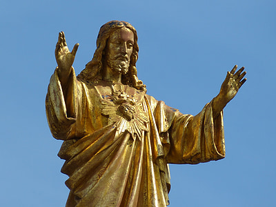 Jesus Christ brass-colored statue thumbnail
