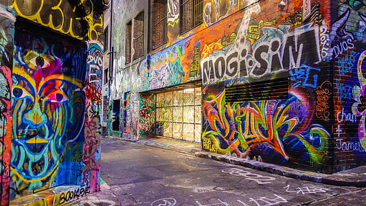 photo of street full of graffiti thumbnail