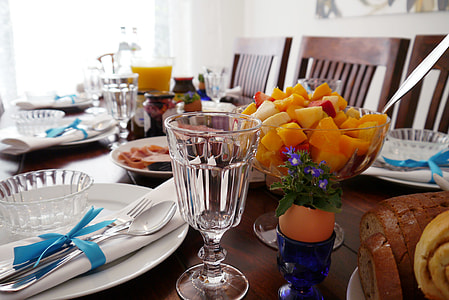 fruit salad in bowl placed on table thumbnail