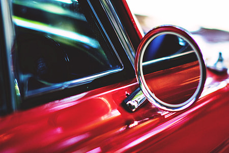 Closeup shot of car wing mirror thumbnail