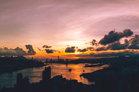 sunset over the horizon thumbnail