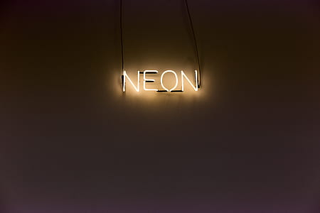 turned on white neon LED signage thumbnail