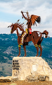 Native American riding horse statue thumbnail