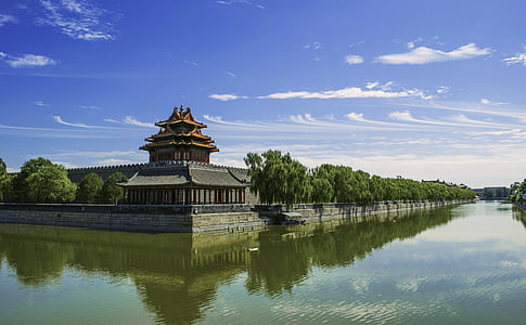 temple on the edge of body of water thumbnail