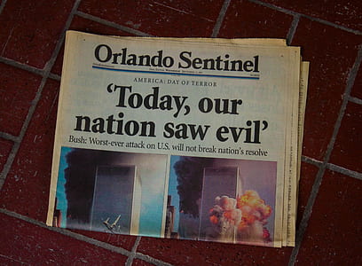 Orlando Sentinel Today, our nation saw evil' newspaper article thumbnail