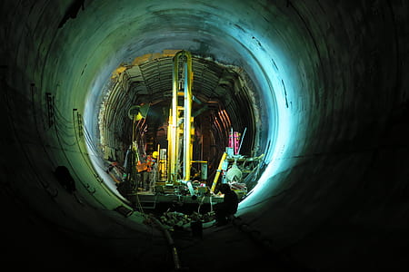 gray military tank inside tunnel thumbnail