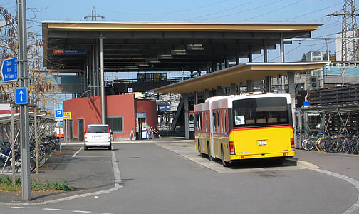 Zollikofen train station with Buses in Switzerland thumbnail