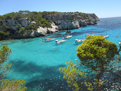 top view of sail boats on sea thumbnail