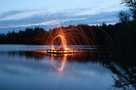 fireworks near body of water thumbnail