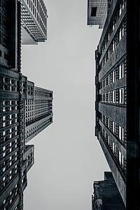 grayscale photography of buildings thumbnail