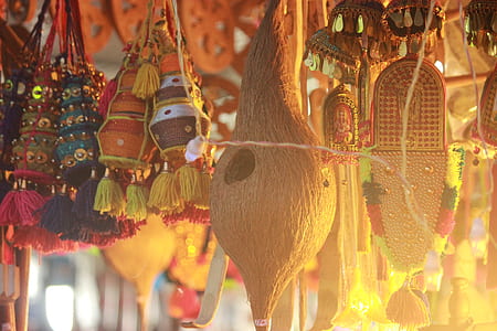 assorted-color hanging decors hanging during daytime thumbnail
