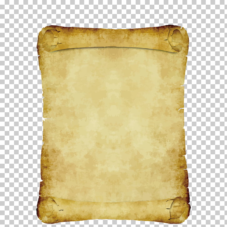 Ancient material, brown scroll illustration PNG clipart