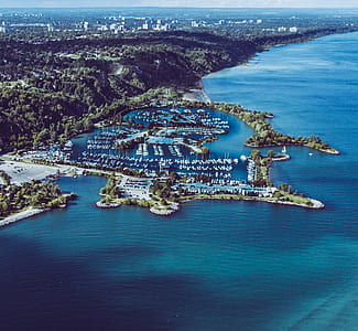 aerial view of an island resort thumbnail