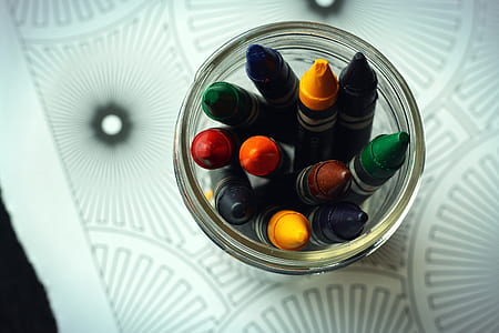 assorted color of crayons thumbnail