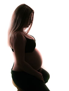 Pregnant Woman in Black Brassier thumbnail