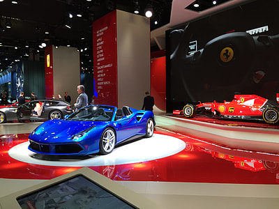 blue Ferrari sports car thumbnail