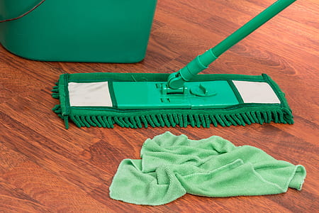 green mop, pail, and towel thumbnail