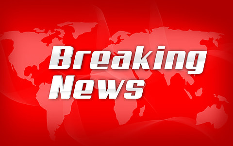 Breaking News text overlay on red background thumbnail