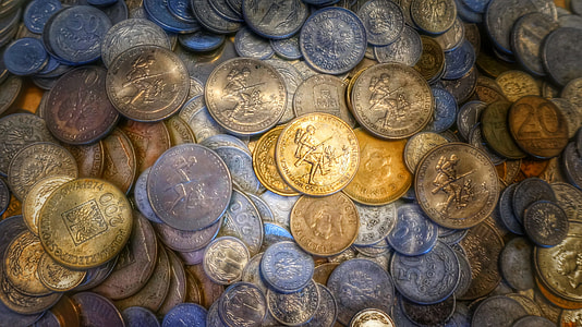 pile of round bronze and silver coins thumbnail