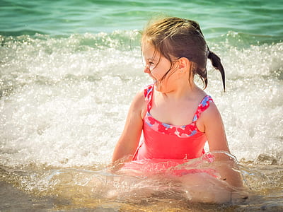 sea, person, beach, water thumbnail
