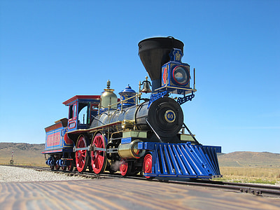 black and blue locomotive train thumbnail
