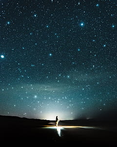 person standing at nighttime thumbnail