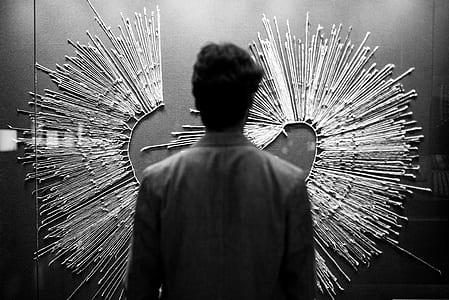 man facing string wall art thumbnail