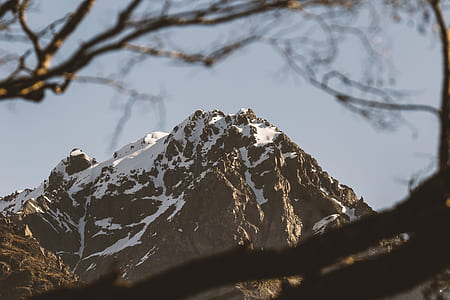 mountain under blue sky thumbnail