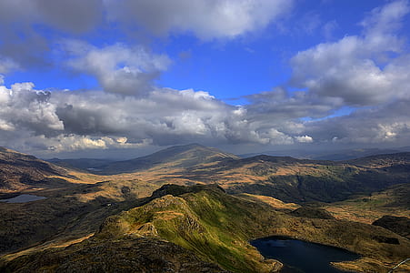 bird's-eye view photography of green mountain thumbnail