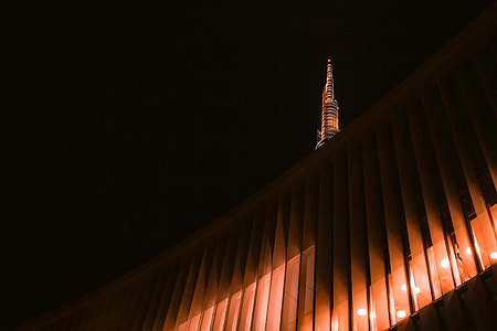 worms eye view of burj khalifa building during night time thumbnail