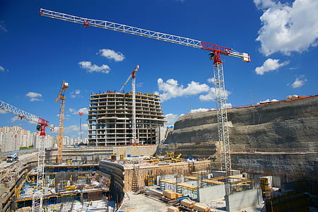 construction site under blue sky thumbnail