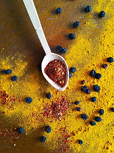 white spoon with red powder on top thumbnail