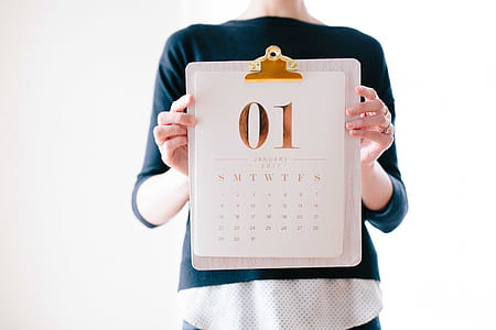 person holding January 2017 calendar thumbnail