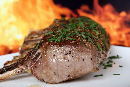 raw meat on white ceramic plate thumbnail