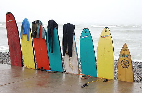 surfboard piled on road thumbnail