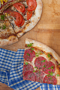 pizza slice on chopping board thumbnail