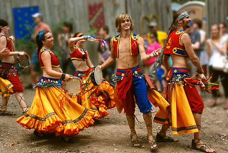 group of people dancing on the street thumbnail