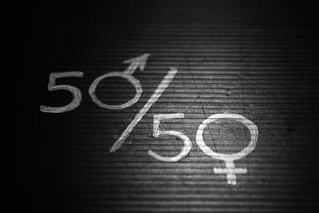 grayscale photo of 50/50 text thumbnail