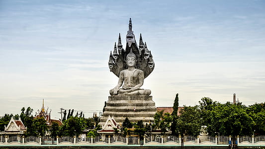 Big Buddha Statue near Cho Praya River, Bangkok, Thailand thumbnail