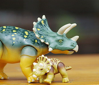 two triceratops plastic figures thumbnail