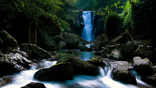 running water on rock formation thumbnail