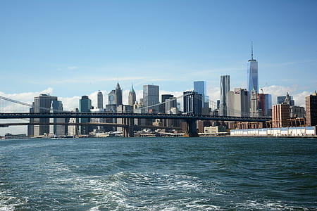 panoramic view of Brooklyn Bridge during daytime thumbnail